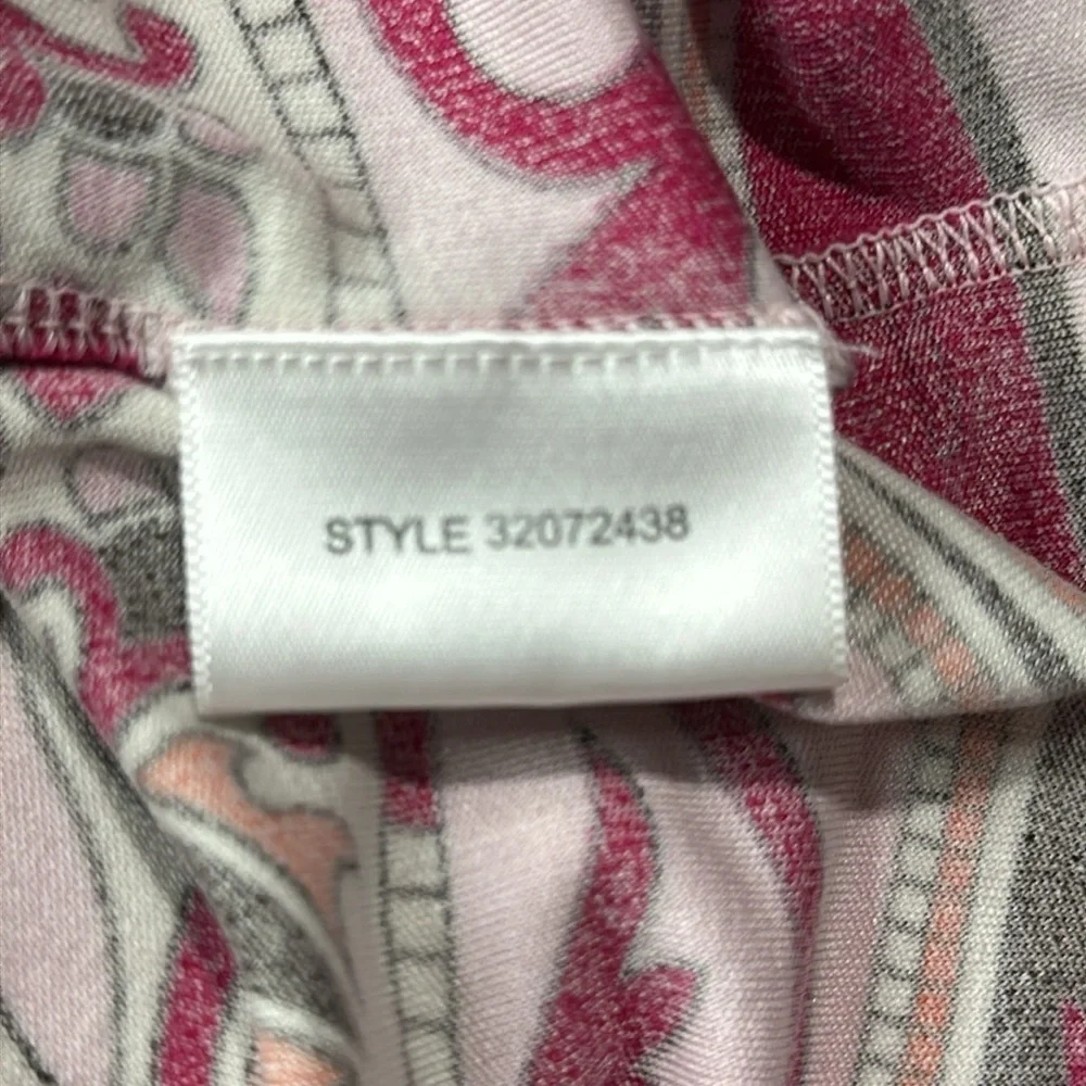 Tory Burch Silk Pink & Multi Color Halter Dress Size Large